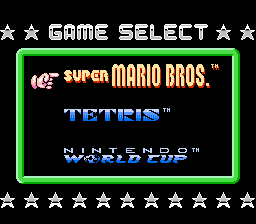 Super Mario Bros, Tetris, Nintendo World Cup